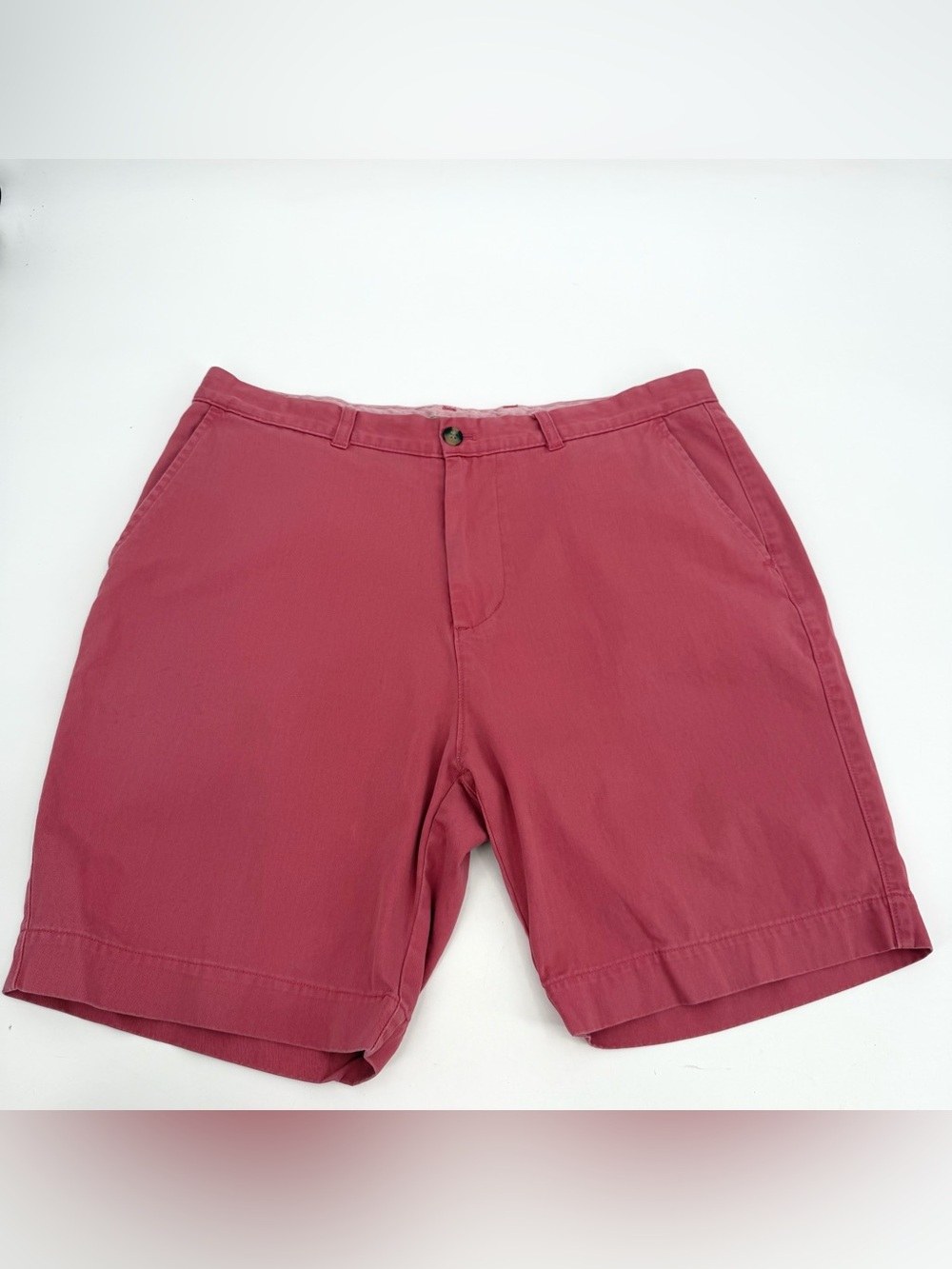 Tailorbyrd Shorts Men’s 38 Faded Red Chino Cotton Flat Front 8” -flawed